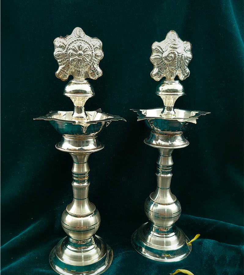 Silver Sudarshana Chakra & Panchajanya Shankha Deepam