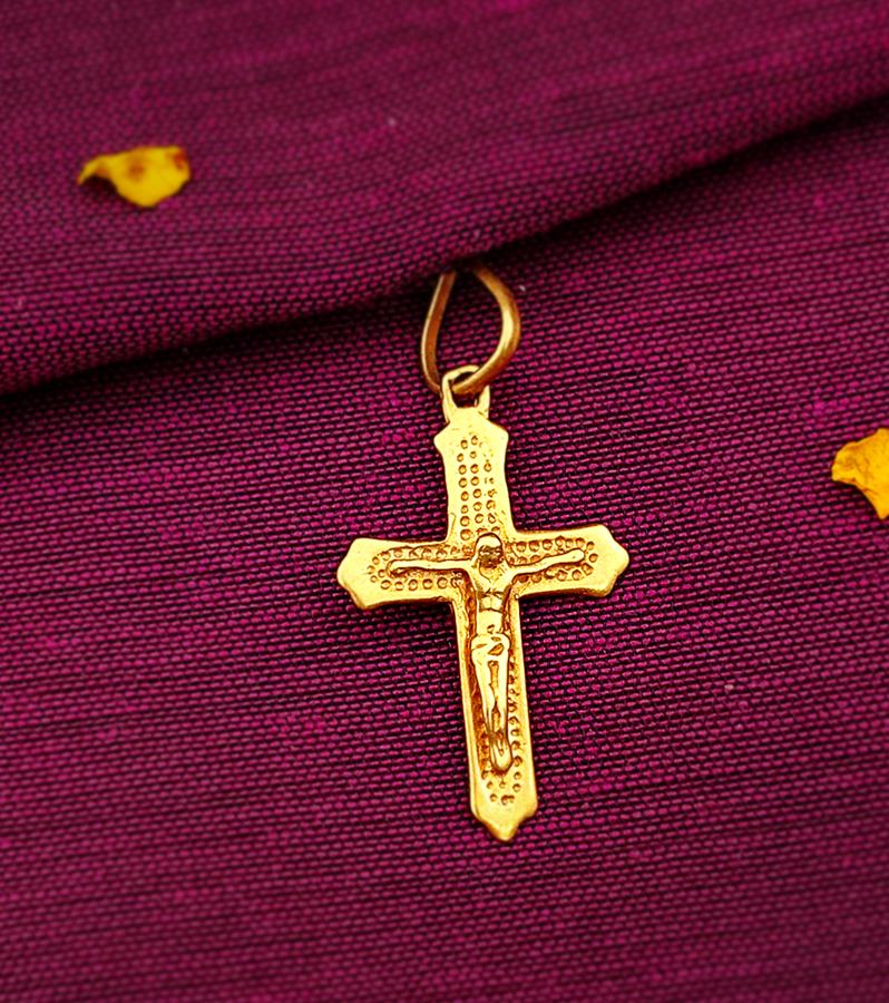 Ornate Gold Crucifix Locket