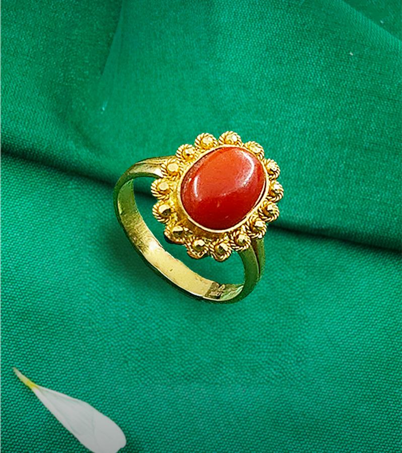 Pretty Gold Coral Ring