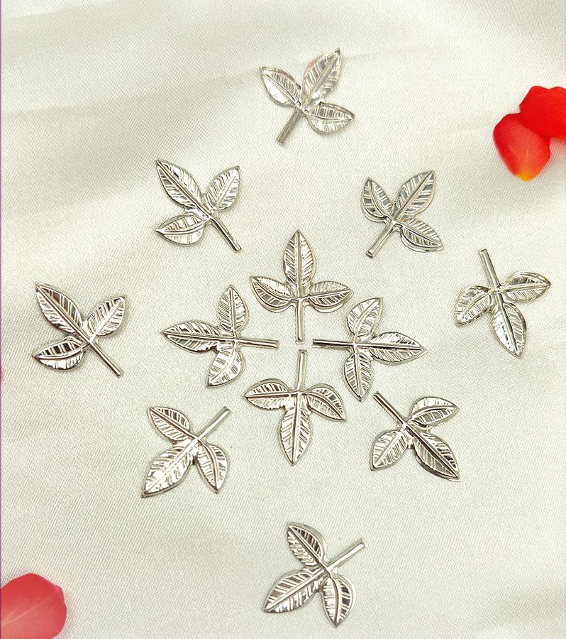 Symbolic Silver Belpatra (Bilva/Bael Leaves)