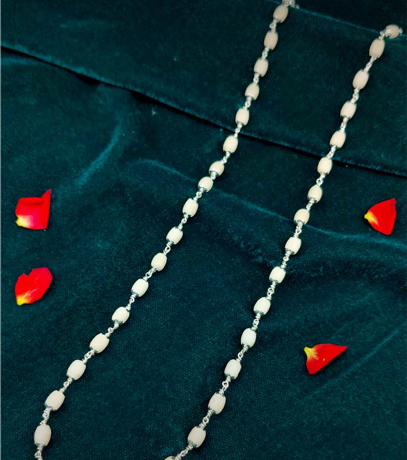 Sacred Silver Tulasi Mala